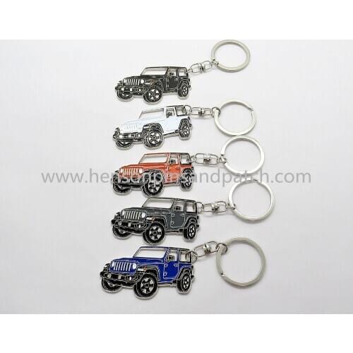 Custom metal soft enamel car shape key chains , car keyring