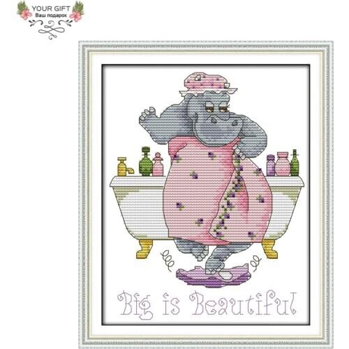 Your Gift C212 14CT 11CT Counted and Stamped Home Decor Big Is Beautiful Needlework Needlepoint Embroidery Cross Stitch kits