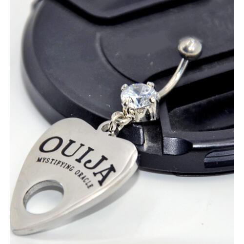 BOG-1PC Surgical Steel Fashion Ouija Board Dangle Belly Button Ring Navel Piercing RIng Nombril Ombligo Body Jewelry 14g