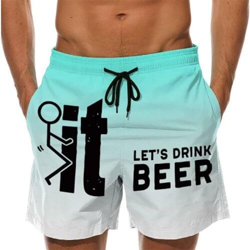2021 Stop Staring At My Banana Print Swimming Mens Beachwear Trunks Trouser Drawstring Elastic Waist Summer Holiday Shorts Pants