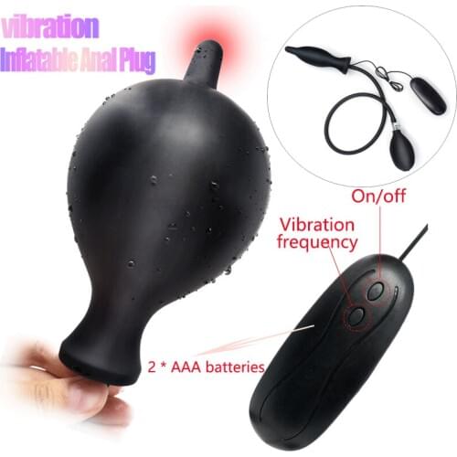 Inflatable Big Anal Plug Vibrator Expandable Dildo Pump Prostate Massage Butt Plug Anus Expansion G-Spot Masturbation Sex Toys