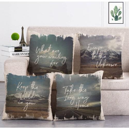 Take The Long Way Home Cushion Cover Throw Pillow Cotton Linen Home Decor Handmade Custom Printed Pillow Case T29