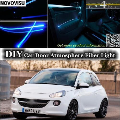 NOVOVISU For Vauxhall Adam interior Ambient Light Atmosphere Fiber Optic Lights Inside Door Panel illumination Not EL light