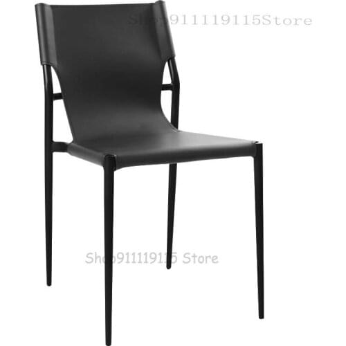Customized Italian Dining Chair Restaurant Home Chair Modern Minimalist Designer Retro Personalized Saddle Chair Iron Industrial