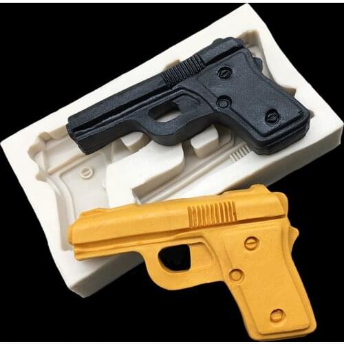 Gun Pistol Silicone Cake Mold Sugarcraft Chocolate Cupcake Fondant Decorating Tools