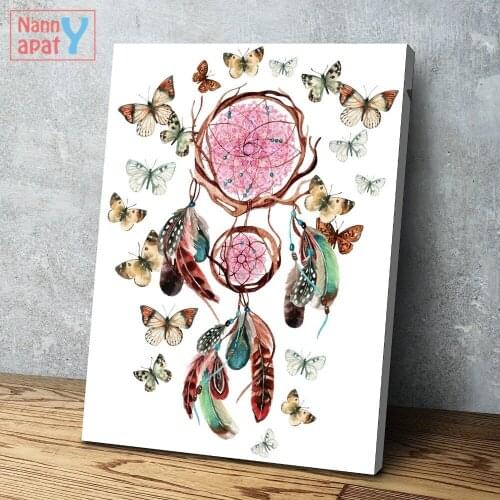 Butterfly Dream Catcher Poster Wall Art Poster Bedroom Bedside Decoration Painting Aesthetic Modular Printed Picture Home Decor