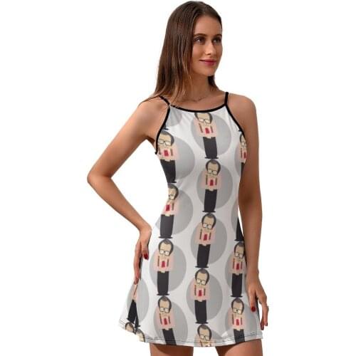 Mugshot Dress Suspender Short Polyester Dresses Teen Printed Spring Cheap One-Piece Dress