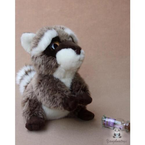 Plush Toy Super Kawaii Real Life Raccoon Doll ChildrenS Toys Holiday Gifts