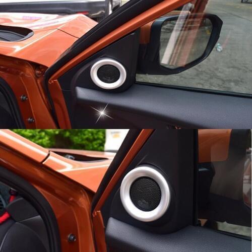 Fit For Honda Civic 10th 2016 Car Front Door Upper Side Speaker Audio Stereo Ring Cover Trim Sticker Car-styling