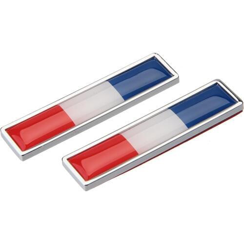 Anti Collision Car Emblem Stickers France flag logo for Corvette Infiniti Daihatsu Honda Hyundai Dodge Holden Dacia Ducati Ford