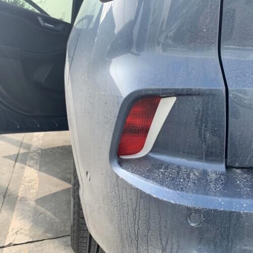 For Ford Kuga Escape 2020 2021 ABS Chrome Front Foglight Eyebrow Eyelids Cover Trim Fog Light Lamp Protector Car Styling