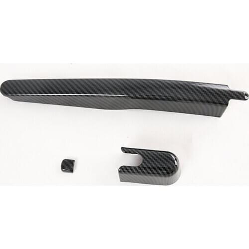 For Ford Explorer 2020 3PCS Carbon Fiber ABS Chrome Car Rear Wiper Blades Cover Trim Car Styling