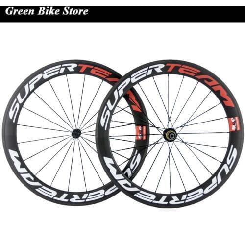 Superteam 60mm clincher full carbon bicycle wheels 700C clincher wheel