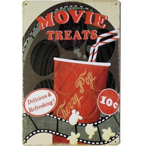 Movie Treats Vintage Funny Home Decor Tin Sign Retro Metal Bar Pub Poster 8 x 12