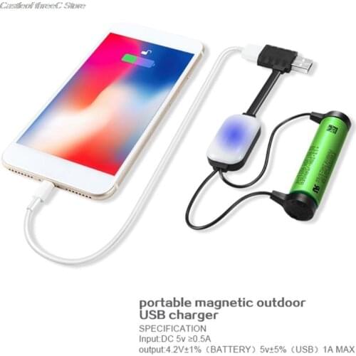 A10 Battery Charger for Li-ion Batteries Multifunction Magnetic USB Charger Mini Charging/Discharging Power Bank For 18650 25500