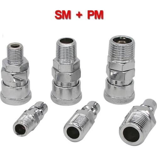 1PC SM/PM 20 30 40MM Join Hose Pneumatic Air Compressor Hose Quick Coupler Plug Socket Connector