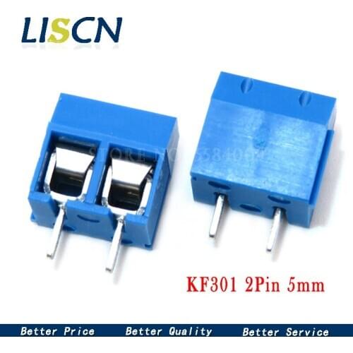 20PCS KF301-2P 5.08mm KF301 2 Pin Blue Connect PCB Terminal Screw Terminal Connector Splice connector