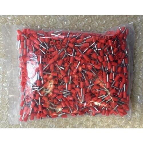 200pcs E1006 E1008 E1010 E1012 Tube insulating Insulated terminals 1.0MM2 Insulated Cord End Terminal Wire Ferrules