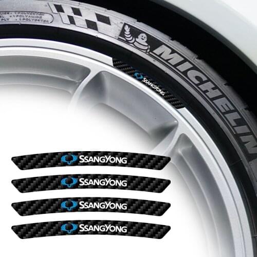 4PCS/SET For Ssangyong kyron rexton korando actyon opc OPEL Insignia Car Wheel Car Emblem Auto Accessories Stickers Auto styling