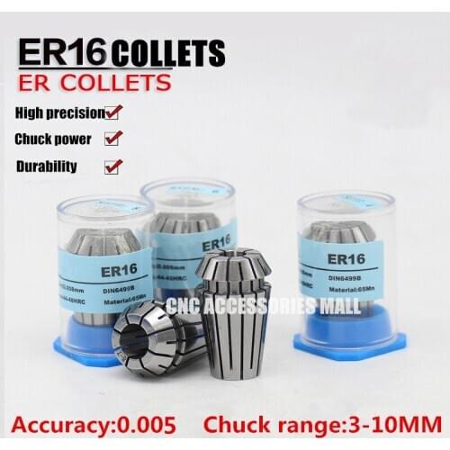 9pcs ER16 high precision 0.005mm Spring Collet chuck For CNC Engraving Milling