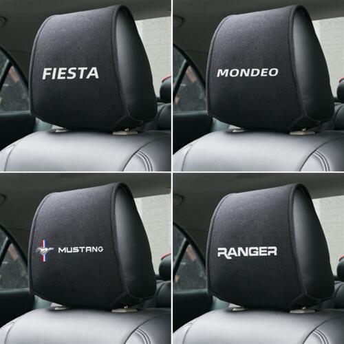 Interior accessories Universal Headrest Cover car styling case for Ford Fiesta Fusion Mustang Mondeo Ranger Transit Accessories