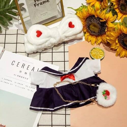 Kawaii Doll Accessories for 30cm Lalafanfan Cafe Duck Alpaca Dog Plush Animal Doll Clothes Dress Hair band Kids Girls Gift