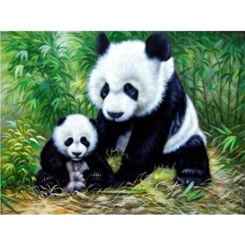 Jmine Div 5D Panda Full Diamond Painting cross stitch kits art High Quality Animal 3D paint by diamonds