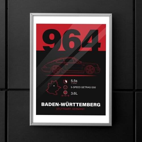 Stuttgart Germany 964 Getrag G50 AUTOMOBILE Classic Car Poster Print On Canvas Painting Home Decor Wall Picture For Living Room