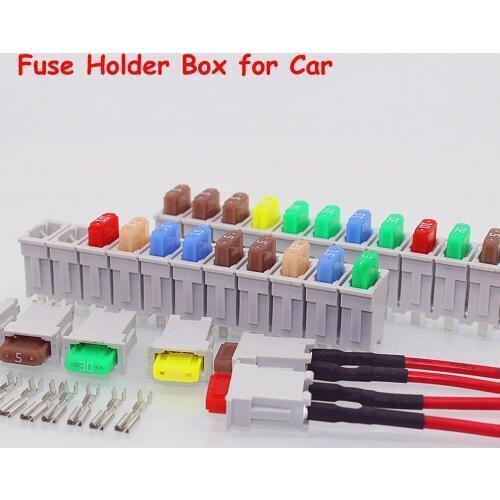 NEW 3 Sets 12 Way Multi Channel Small Size ATO Blade Fuse Box Block Holder For Car Truck Auto With Fuses Terminals