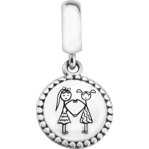 CKK 925 Sterling Silver Besties Charms Original Fashion Beads Jewelry Making Fits For Bracelets & Bangle