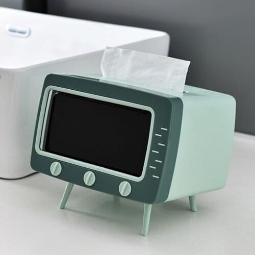 Facial Tissue Box Holder with Phone Mount Cute Versatile Tissue Box Cover For Home Office TS1 Carton stents