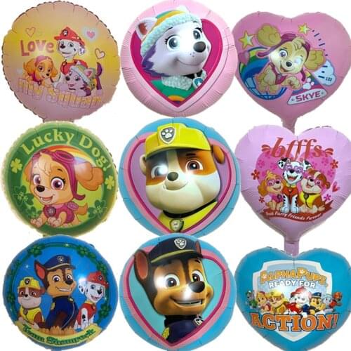 Paw Patrol Foil Ballon Action Figures Skye Chase Everest Marshall Model Balloons Boy Girl Birthday Deco DIY Gift For Children