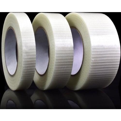 Lithium Battery Fixed Mesh Fiber Tape Crosshatch Fiberglass Toy Aircraft Aerial Model Super Strong Mesh Single-sided Tape