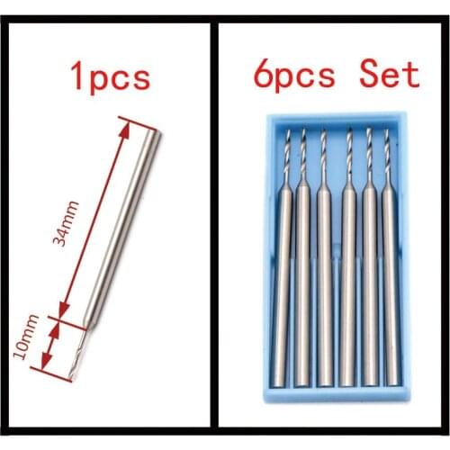ZuanZ 1/6pcs Tungsten Alloy steel Olive Amber Engraving Drill Knife End Mill Woodworking Router Bit Wood Milling Cutter Tools