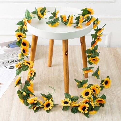 26 Heads Artificial Sunflower Silk Flower Vines for Wedding Party Home Garden Decoration High Quality Simulation Fake Flowers