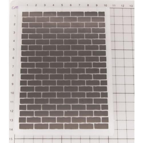 Brick Wall Plastic Embossing Folder For Scrapbook DIY Album Card Plastic Template Stamp Card Making Decor