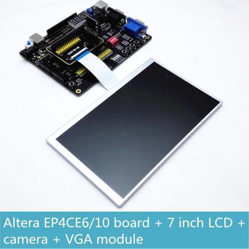 Altera FPGA Development Kit ALTERA Cyclone IV EP4CE6 EP4CE10 FPGA Board + USB Blaster + 7 inch TFT LCD + 16bit VGA + OV7670 Came
