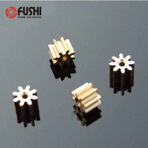 82A Brass Gear Pore 1.95 mm For Shaft 2mm ( 10 Pcs ) 8 Teeth Motor Shaft Gears Modulus 0.5 DIY Toys RC Model Cars