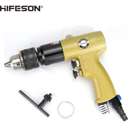 Multifunctional Button Type Pneumatic Drill Speed Adjustable Pneumatic Pistol Type Pneumatic Drill 1/2" Tapping Drilling