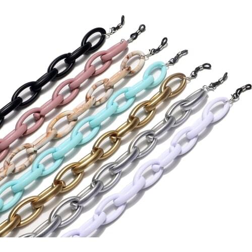 Fashion Multicolor Acrylic Resin Sunglasses Chain Mask Chain For Women Men Reading Glasses Cord Holder Neck Strap Lanyard
