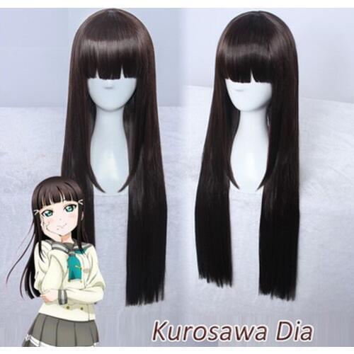 Kurosawa Dia Wig Love live Sunshine Cosplay Wig Brown Black Synthetic Hair Anime Lovelive Sunshine Cosplay Kurosawa Dia