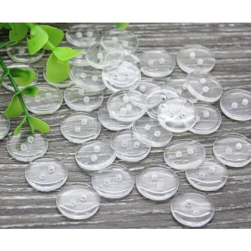 9mm/10mm/11mm/12mm Sewing Accessories 1000pcs Transparent Bread Resin Buttons For Baby Clothing Pad Accessoires Wholesale