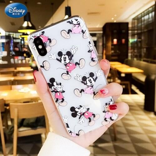 DISNEY 2021 Minnie Silicone Case for IPhone 11 6 6S 7 8 Plus Official Liquid Silicon 360 Full Cover zz0525-6