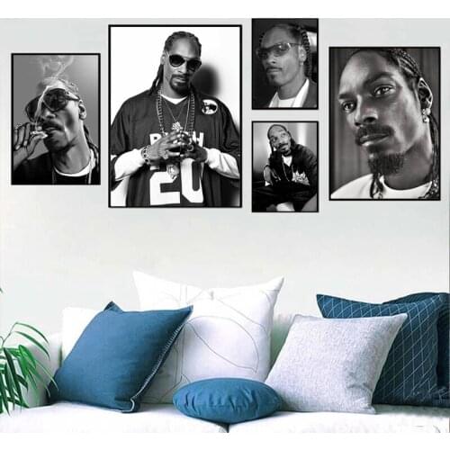 Snoop Dogg Gangster Rap Hip Hop Rapper Singer Star Music Art Poster Printing Wall Painting Living Room Home Decoration Painting