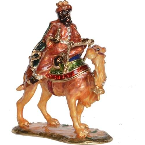 Camel Trinket Box Camel Collectible Figurine Ornaments Jewelry Ring Holder Metal Souveniers