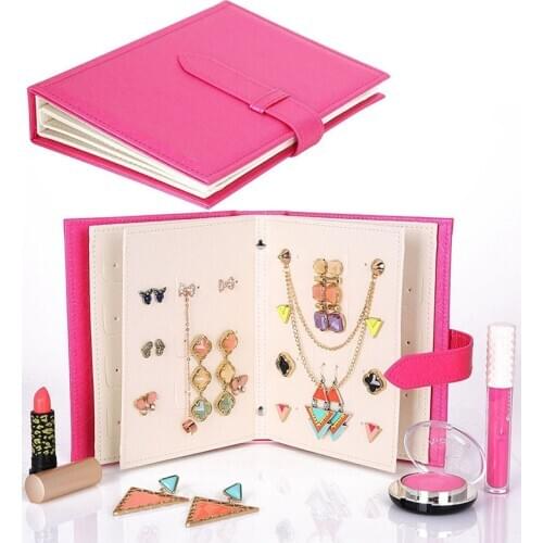 Female Earrings Collection Pu Leather Necklace Brooch Storage Box Creative Jewelry Support Jewelry Organization Jewelry