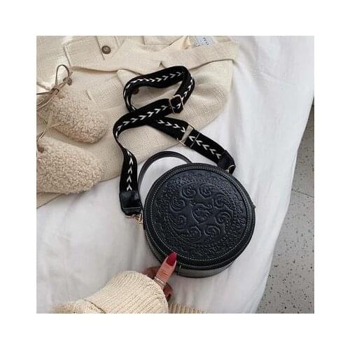 New Elephant Pattern Fashion Pu Leather Round Design Women Shoulder Bag Purses and Handbags Female Crossbody Bag Tote Bag Bolsa