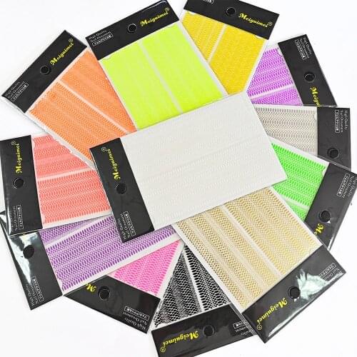 1Pcs Snake Skin Design Nail Art Sticker 12 Color Neon Self-adhensive Decal 3D Sally Mesh Net Line Manicure Slider Decoartions H