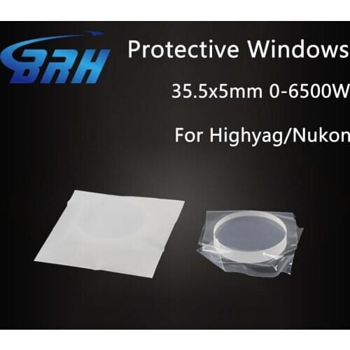 10Pcs/Lot Highyag/Nukon Protection Glass/protective windows/Protective lens 35.5*5mm 0-6500W