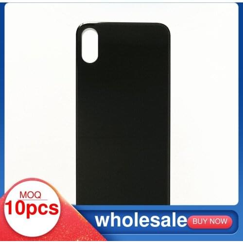 10pcs Back Battery Glass Cover For iPhone X XS 11 12 Pro Mini MAX XR 8 Plus Rear Housing Door Replacement Big Wide Camera Hole